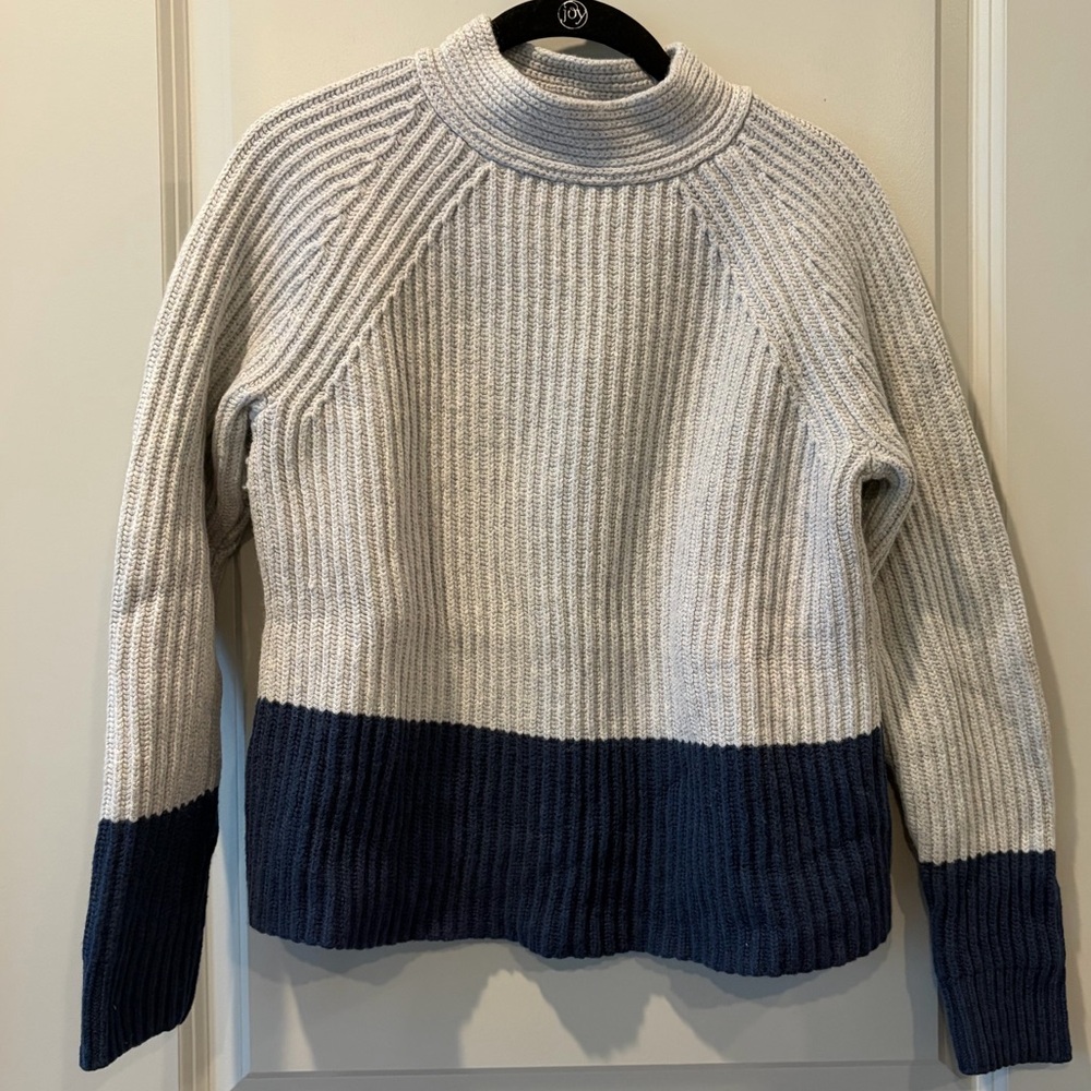 Banana Republic Two-Tone Ribbed Mockneck Sweater